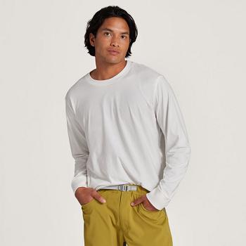 Allbirds Allgood Baumwoll Long Sleeve T shirts Herren Weiß | ACHWC86951