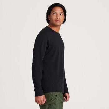 Allbirds Allgood Baumwoll Long Sleeve T shirts Herren Schwarz | CHCIF39468