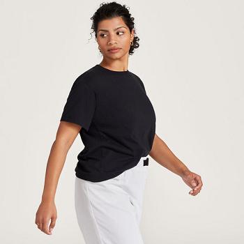 Allbirds Allgood Baumwoll T shirts Damen Schwarz | MCHFT55488
