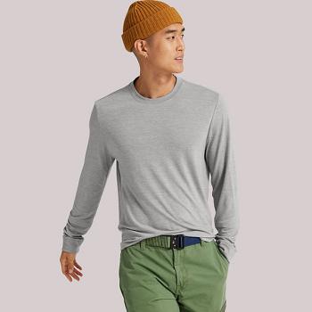 Allbirds Long Sleeve Sea T shirts Herren Grau | CHEAH86379