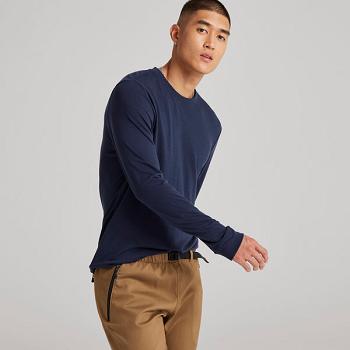 Allbirds Long Sleeve Sea T shirts Herren Navy | UCHTG75755