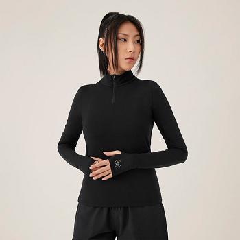 Allbirds Performance Quarter Zip Sweatshirts Damen Schwarz | GCHEC20365