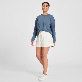 Allbirds R&R Sweat Kurzes Sweathose Damen Weiß | YCHVQ42374