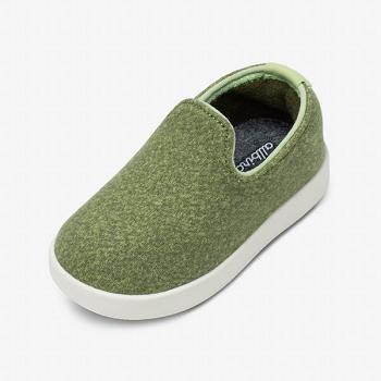 Allbirds Smallbirds Wolle Loungers Slip-Ons Kinder Grün | DCHKV77088