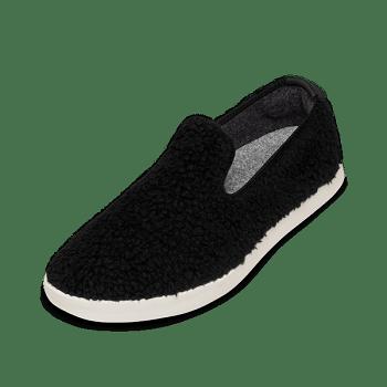 Allbirds Wolle Lounger Fluffs Slip-Ons Herren Schwarz | CHXMI82874
